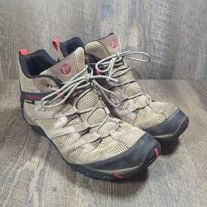 Merrell Men's Alverstone Mid Waterproof Hiking Boots Boulder Mesh Size 13